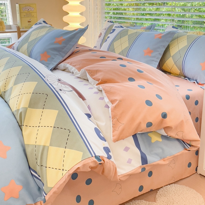 91家纺网 家纺一手货源 找家纺 2025新款亲肤磨毛四件套 欢乐假日