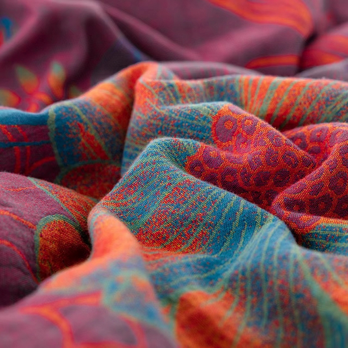 91家纺网 家纺一手货源 找家纺 双层纱家居 2025新款深色系列双层纱四件套 格林纳达酒红