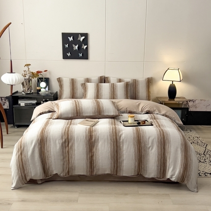 91家纺网 家纺一手货源 找家纺 （总）斯尔顿 2025新款全棉双层纱四件套