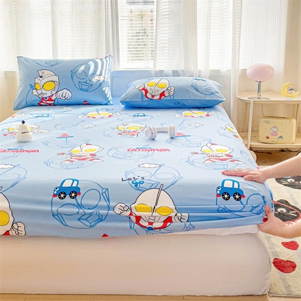 91家纺网 家纺一手货源 找家纺 （总）名兮家居 2025新款正版授权经典奥特曼-三丽鸥全棉印花床笠