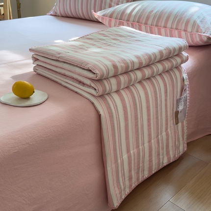 91家纺网 家纺一手货源 找家纺 （总）被窝2025春夏全棉色织水洗棉贝壳边新疆棉花夏被&四件套（提供买家秀）										