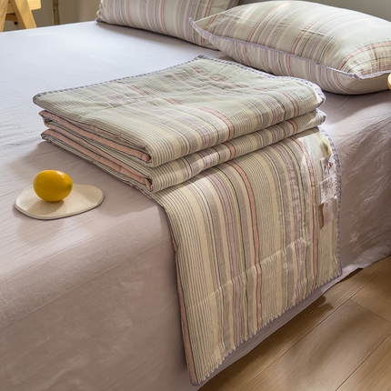 91家纺网 家纺一手货源 找家纺 （总）被窝2025春夏全棉色织水洗棉贝壳边新疆棉花夏被&四件套（提供买家秀）										