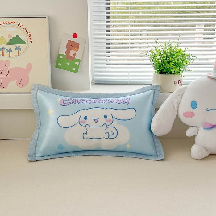 91家纺网 家纺一手货源 找家纺 博雅2025新款冰丝单枕套三丽欧，宇航员，卡皮 云朵玉桂狗