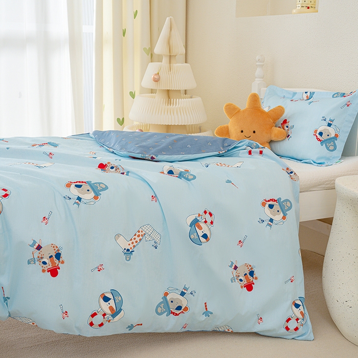 91家纺网 家纺一手货源 找家纺 良佐生活 2025新款高支高密全棉儿童被套 海盗历险记