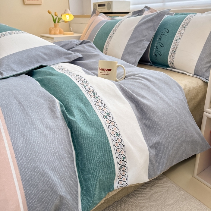 91家纺网 家纺一手货源 找家纺 2025新款亲肤磨毛四件套 茜拉