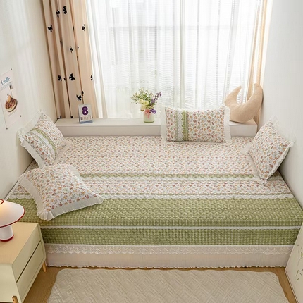 91家纺网 家纺一手货源 找家纺 （总）冬然 2025新款全棉防滑榻榻米垫子炕垫纯棉床盖夹棉床单纯棉床单