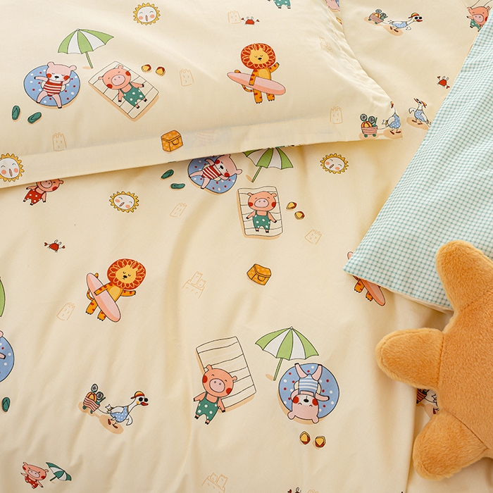 91家纺网 家纺一手货源 找家纺 良佐生活 2025新款高支高密全棉儿童被套 小欢喜