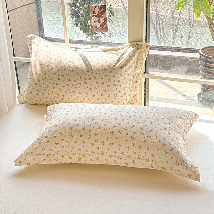 91家纺网 家纺一手货源 找家纺 创优  2025新款有氧双层纱小清新印花小花边夏被夏凉被可机洗空调被子被芯 橘子海