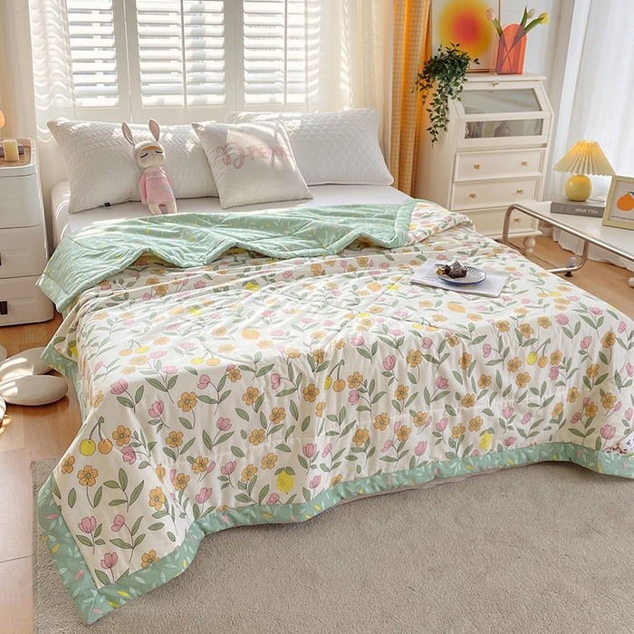 91家纺网 家纺一手货源 找家纺  2025新款A类全棉棉花夏被纯棉夏被 被子被芯 梦游仙境