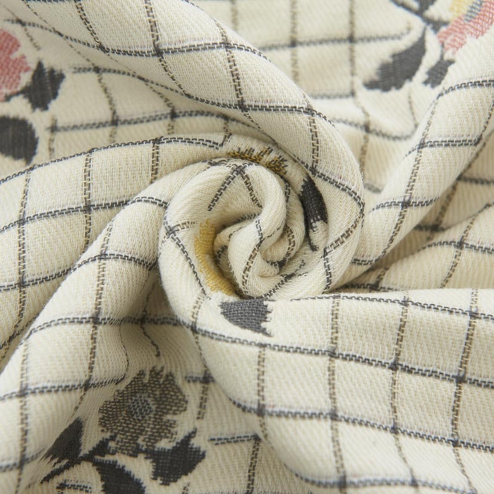 91家纺网 家纺一手货源 找家纺 2025新款纯棉加厚精梳棉纱布枕巾 花韵-米 52*78cm/对