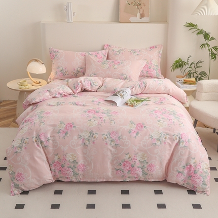 圣锦 2025新款全棉四件套倾城花恋