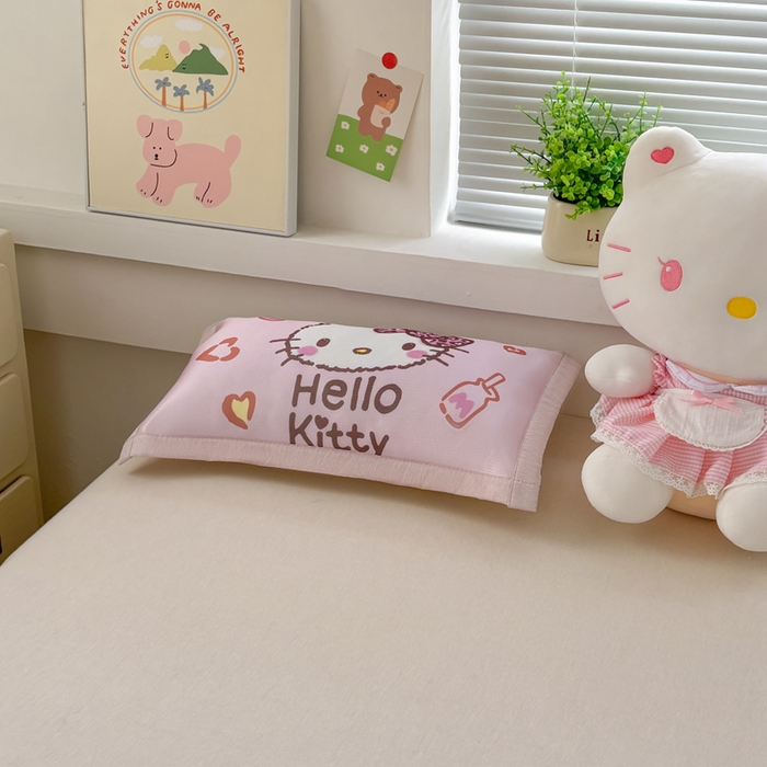 91家纺网 家纺一手货源 找家纺 博雅2025新款三丽欧冰丝单枕套 甜酷KT