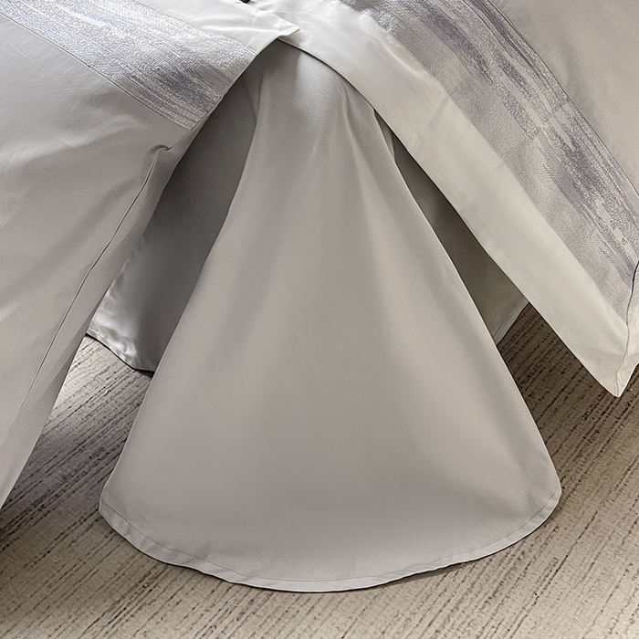 91家纺网 家纺一手货源 找家纺 高端轻奢A类母婴级长绒棉全工艺刺绣四件套纯棉全棉高端春夏季爆款床上用品   瑾雅-蔓帝灰