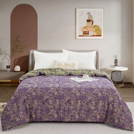 双层纱家居 2025新款双层纱大豆被夏被春秋被冬被被子被芯薰衣草春秋被