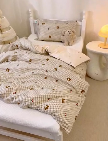 91家纺网 家纺一手货源 找家纺 （总）良佐生活 2025新款高支高密A类纯棉幼儿园学生儿童被套宝宝小被罩全棉被套