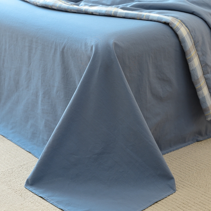 91家纺网 家纺一手货源 找家纺 寐眠2025新款全棉水洗棉刺绣夏被【夏被四件套】 冰晶苍蓝