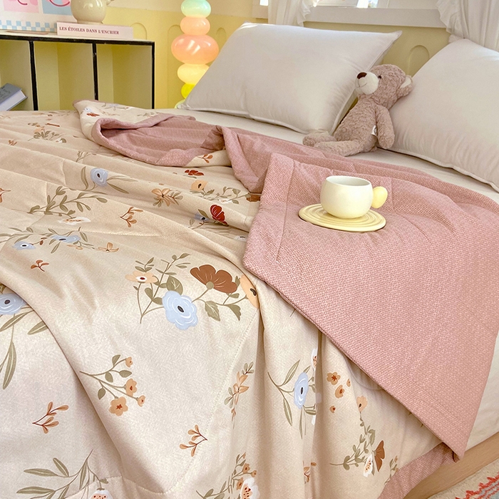 91家纺网 家纺一手货源 找家纺  2025新款A类全棉棉花夏被纯棉夏被 被子被芯 茉晓