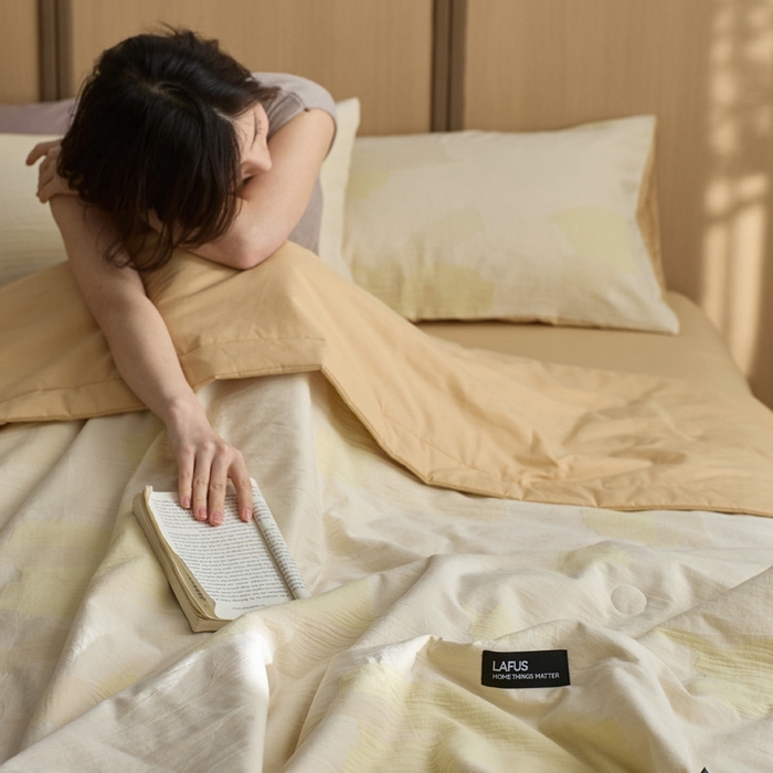 91家纺网 家纺一手货源 找家纺 莱福仕家纺 2025新款水洗棉色织大提花夏被  （控价150*200不低于199 200*230不低于219） 羽织星序