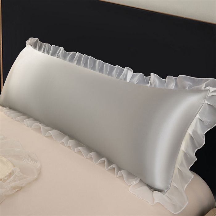 91家纺网 家纺一手货源 找家纺 （总）梦舒羽 2025新款公主风夏季冰丝枕套双人情侣枕头套加长枕芯套1.5m内胆套