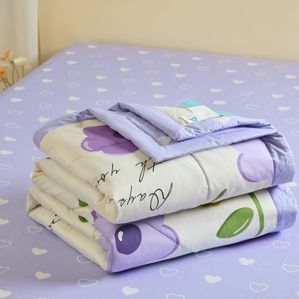珂博家纺2025新款亲肤全棉印花夏被 幽梦紫曦