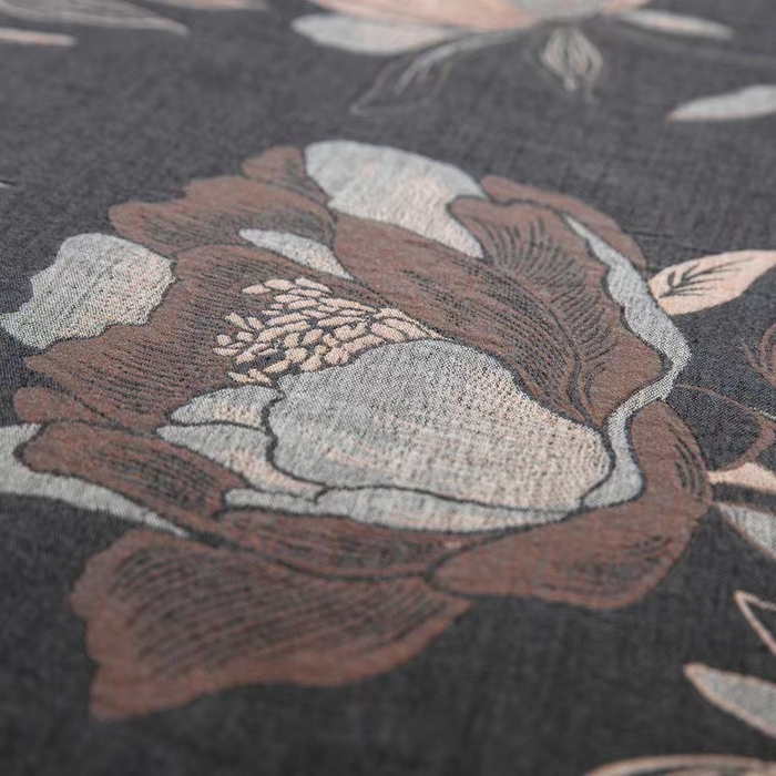 91家纺网 家纺一手货源 找家纺 双层纱家居 2025新款深色系列双层纱四件套 黑茶