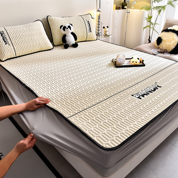 91家纺网 家纺一手货源 找家纺 炫拼家纺 Hipanda床笠款乳胶凉席 Hipanda-玉石白