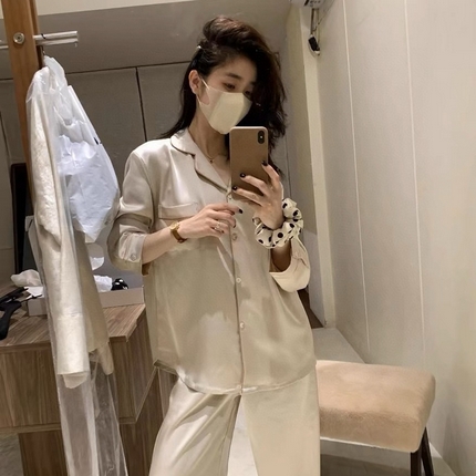 （总）妍景家居生活馆 2025新款冰雪丝微醺香槟庄园居家套装