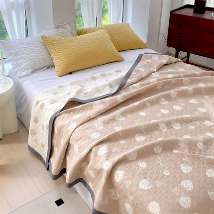 91家纺网 家纺一手货源 找家纺 （总） 2025新款a类全棉三层纱多功能毛巾被盖毯床单夏被空调被