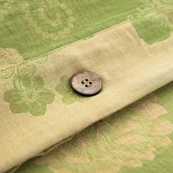 91家纺网 家纺一手货源 找家纺 双层纱家居 2025新款深色系列双层纱四件套 国色天香绿