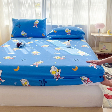 91家纺网 家纺一手货源 找家纺 （总）名兮家居 2025新款正版授权经典奥特曼-三丽鸥全棉印花床笠