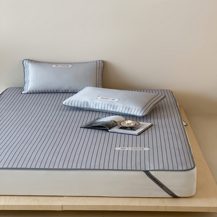 91家纺网 家纺一手货源 找家纺 （总）三味舒屋 2025新款时尚简约小年轻专属900D高端养生印花冰藤凉席