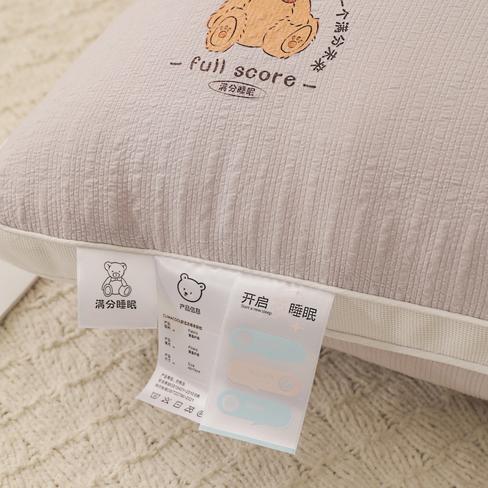 91家纺网 家纺一手货源 找家纺 （总）大熊枕芯 2025新款小熊泡泡纱羽丝绒枕芯