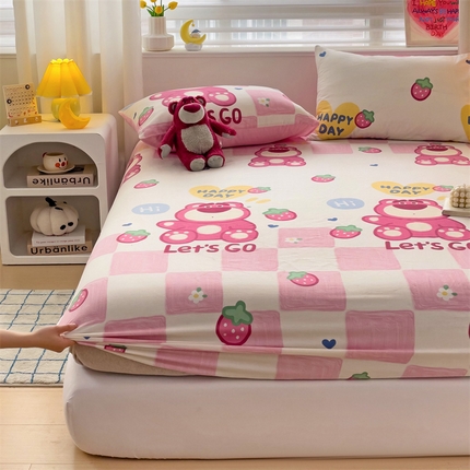 名兮家居 2025新款正版授权经典奥特曼-三丽鸥全棉印花床笠 宝宝草莓熊