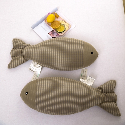 枕之坊2025新款年年有鱼纯荞麦枕枕头枕芯 卡其 24x55x70cm/只