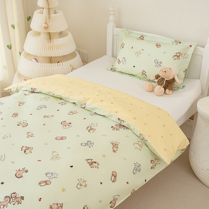 91家纺网 家纺一手货源 找家纺 良佐生活 2025新款高支高密全棉儿童被套 马里奥