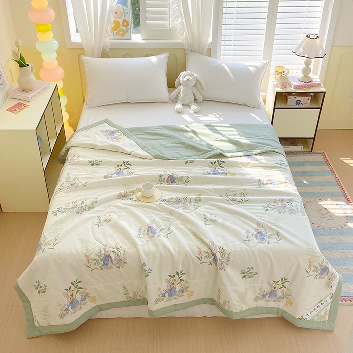 91家纺网 家纺一手货源 找家纺  2025新款A类全棉棉花夏被纯棉夏被 被子被芯 玩趣伙伴