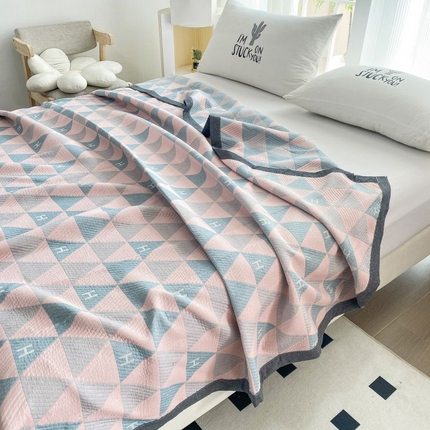 91家纺网 家纺一手货源 找家纺 （总） 2025新款a类全棉三层纱多功能毛巾被盖毯床单夏被空调被