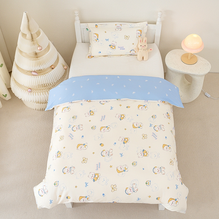 91家纺网 家纺一手货源 找家纺 良佐生活 2025新款高支高密全棉儿童被套 皮皮鲁