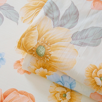 91家纺网 家纺一手货源 找家纺 2025新款原棉老粗布床单混纺含棉-床单 L花丘