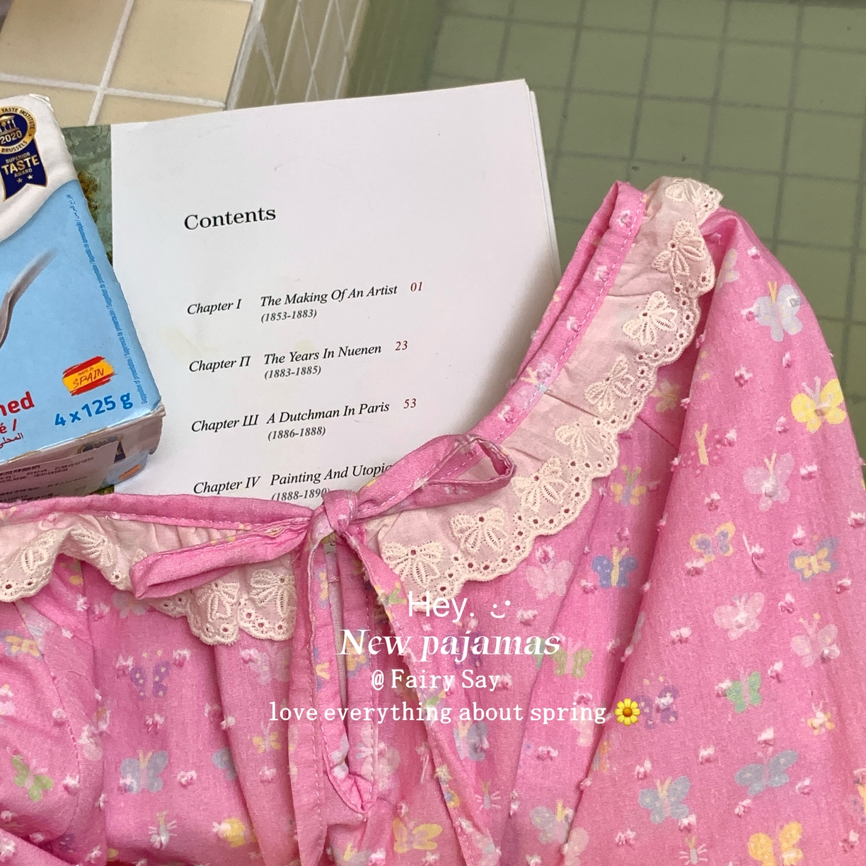 91家纺网 家纺一手货源 找家纺 2025新款全棉纯棉彩色蝴蝶剪花睡衣套装 粉色