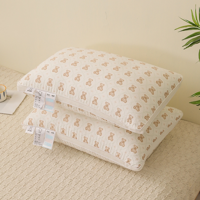 91家纺网 家纺一手货源 找家纺 （总）大熊枕芯 2025新款泡泡纱亲肤小熊枕系列