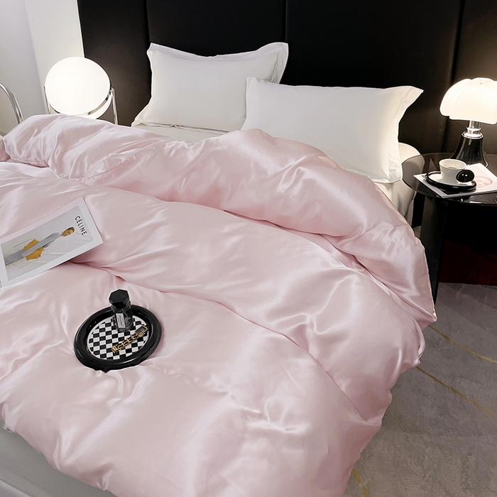 91家纺网 家纺一手货源 找家纺 （总）2025新款公主风夏季冰丝枕套单人一对装可水洗花边被套