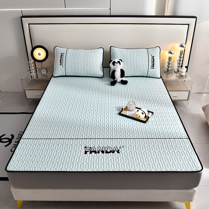 91家纺网 家纺一手货源 找家纺 炫拼家纺 Hipanda床笠款乳胶凉席 Hipanda-冰雪蓝