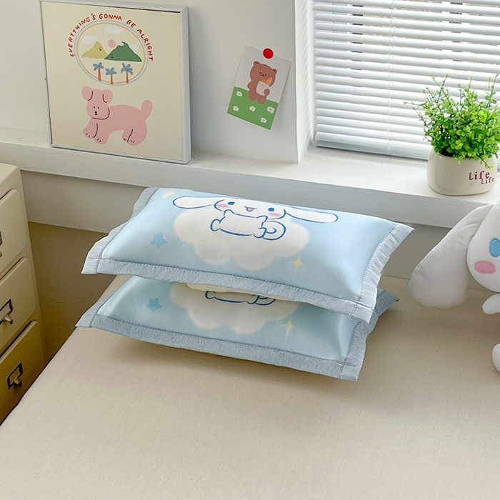 91家纺网 家纺一手货源 找家纺 博雅2025新款三丽欧冰丝单枕套 云朵玉桂狗