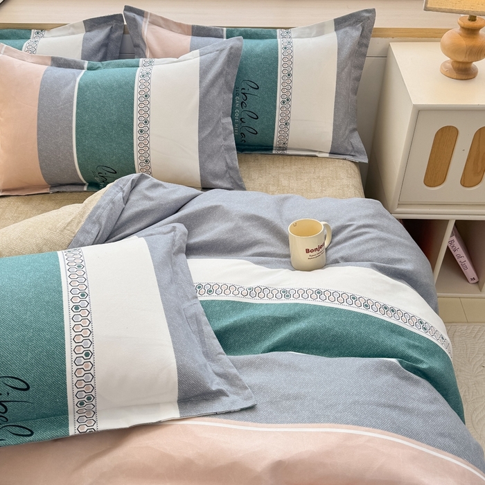 91家纺网 家纺一手货源 找家纺 2025新款亲肤磨毛四件套 茜拉