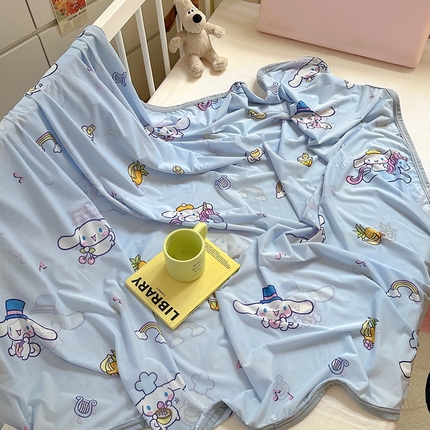 希诺2025新款三丽鸥多功能卡通婴幼儿毯子儿童凉感盖毯旅行毯 凉感毯-彩虹玉桂狗