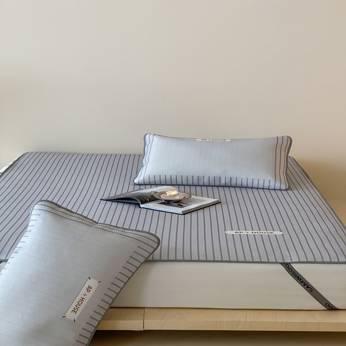 91家纺网 家纺一手货源 找家纺 （总）三味舒屋 2025新款时尚简约小年轻专属900D高端养生印花冰藤凉席