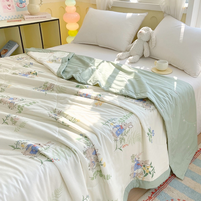 91家纺网 家纺一手货源 找家纺  2025新款A类全棉棉花夏被纯棉夏被 被子被芯 玩趣伙伴