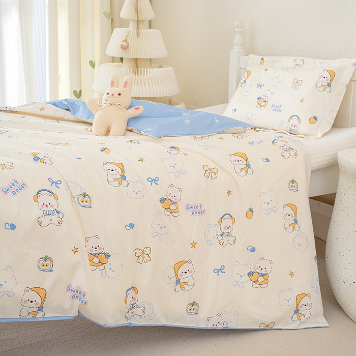 91家纺网 家纺一手货源 找家纺 良佐生活 2025新款高支高密全棉儿童被套 皮皮鲁