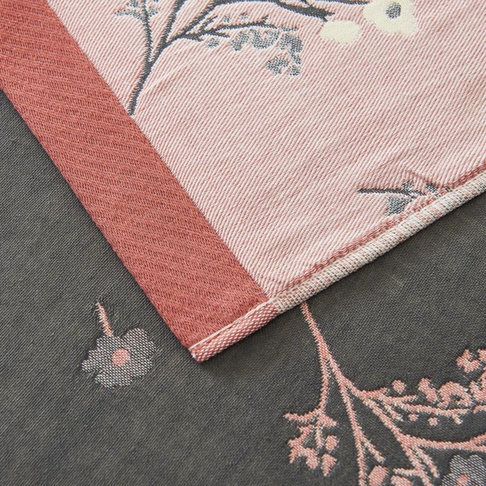 91家纺网 家纺一手货源 找家纺 2025新款纯棉加厚精梳棉纱布枕巾 慕朵-粉色 52*78cm/对